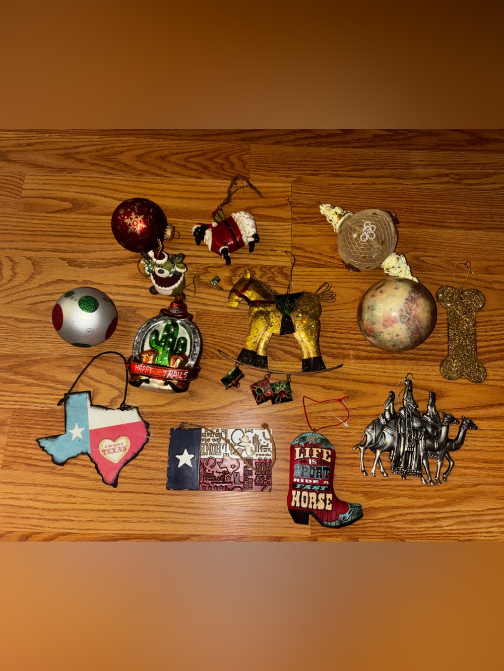Bundle of 13 vintage Assorted Holiday Ornaments